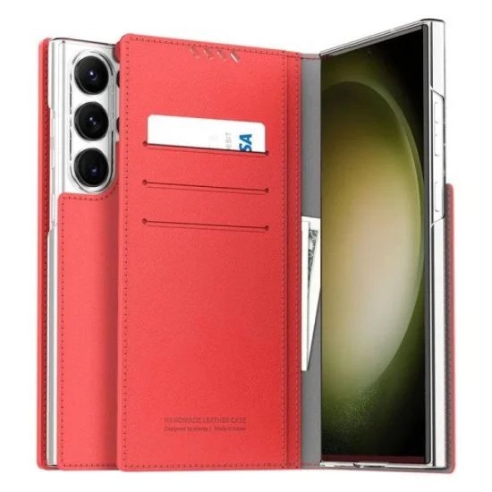 Cover Samsung S24 Ultra Mustang Diary Wallet Case Araree - Tangerine Red